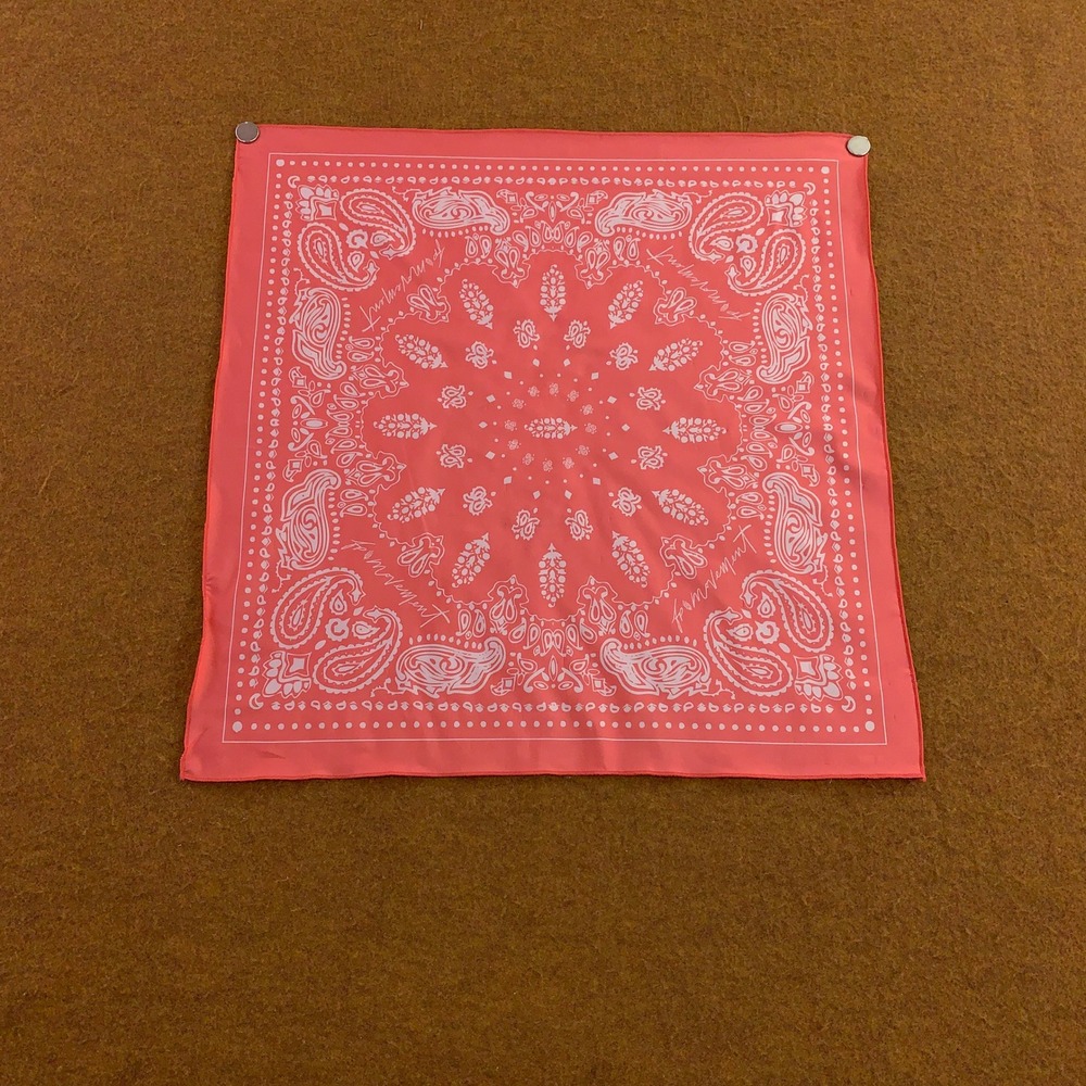 FP Movement Womens OS Pink Paisley Print Square Bandana Scarf